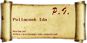 Pollacsek Ida névjegykártya